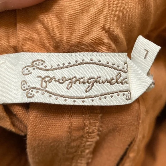 Propaganda | Cotton Paperbag Pants - L, Rust Orange - Picture 9 of 15